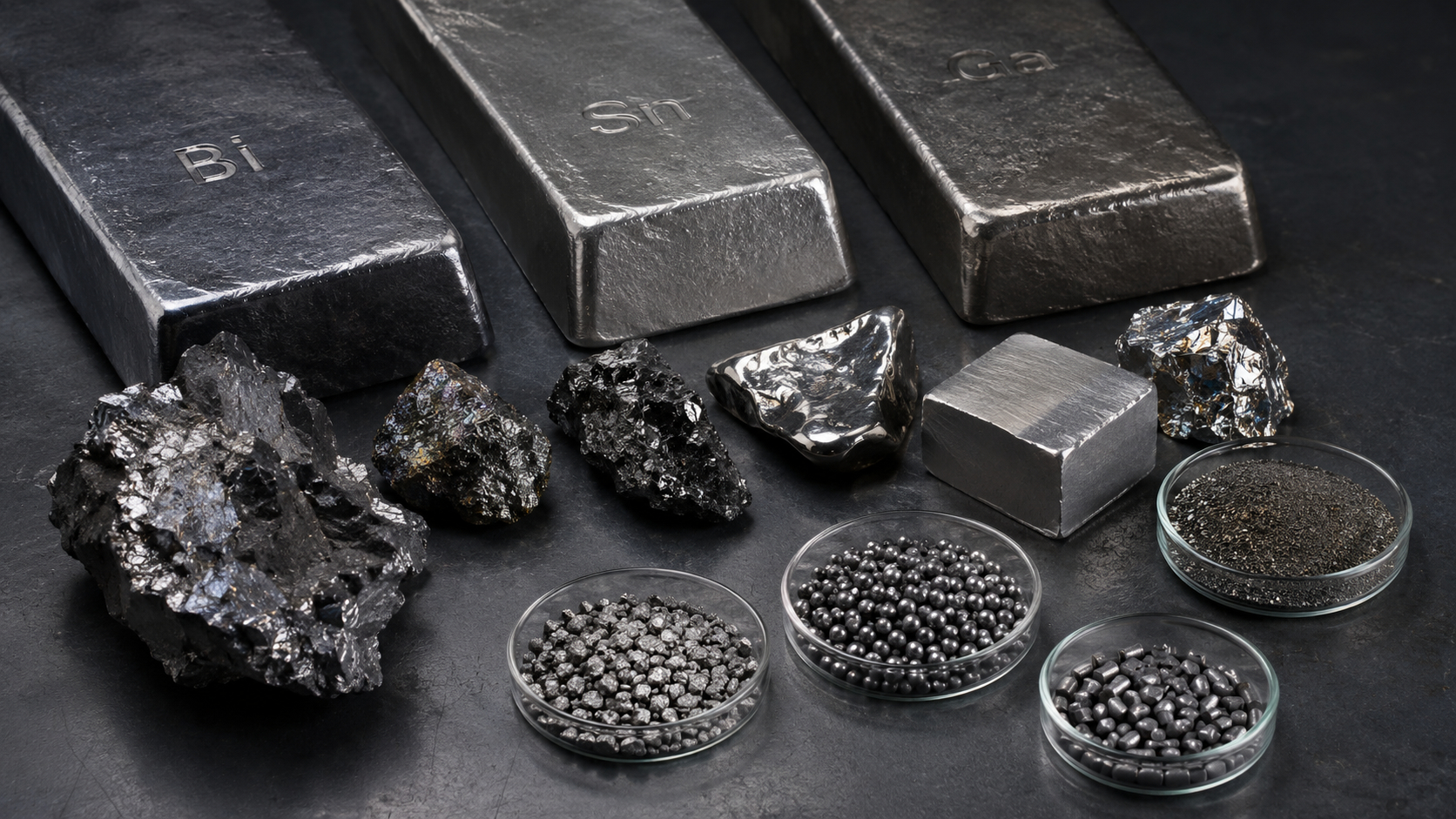 Refined industrial and strategic metals